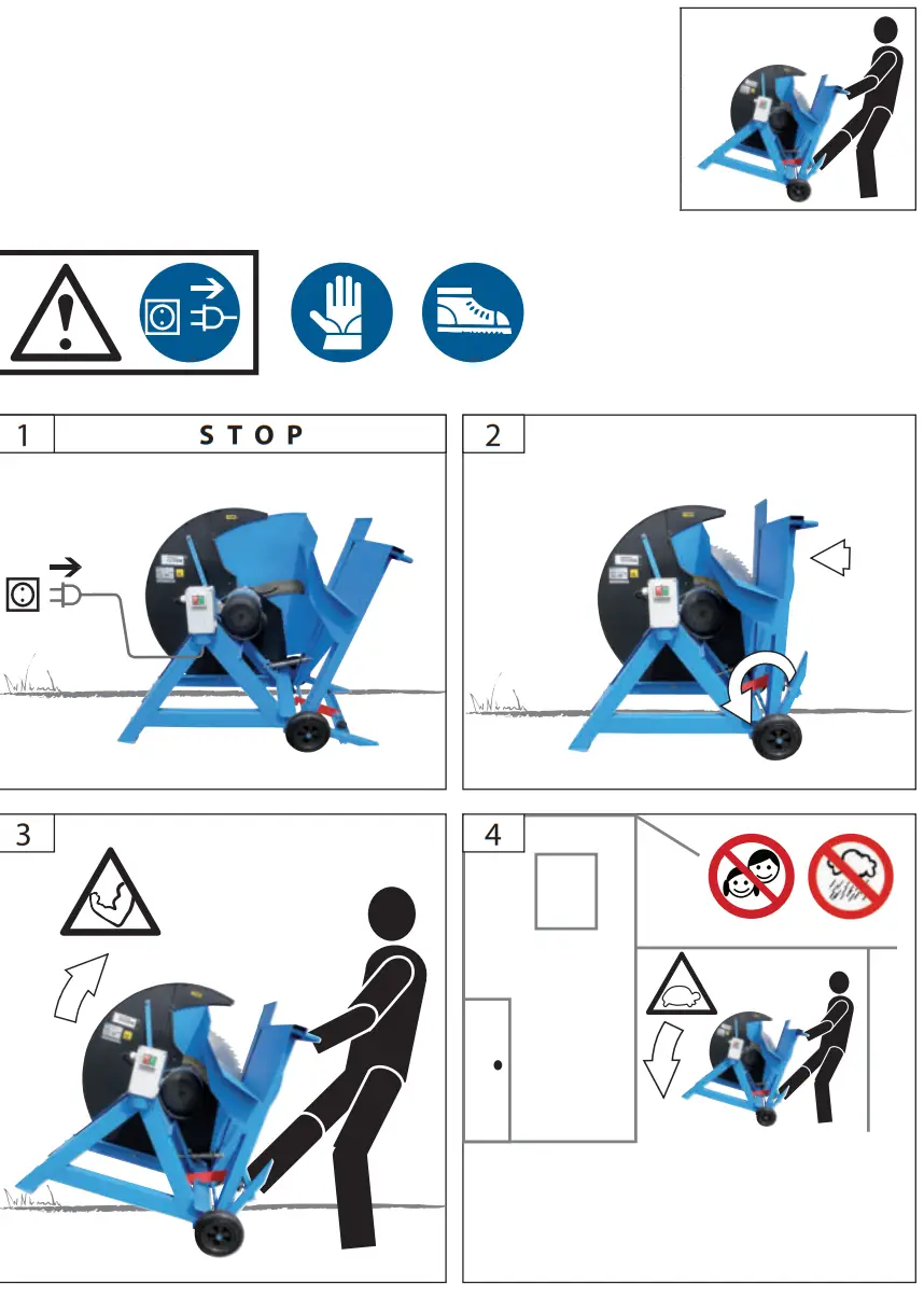 Gude GWS 600 EC 230 Volt Electric Log Saw - fig 18