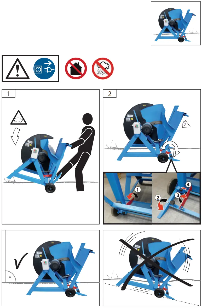 Gude GWS 600 EC 230 Volt Electric Log Saw - fig 3