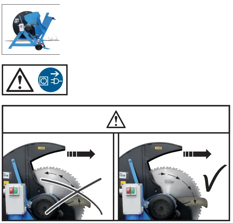 Gude GWS 600 EC 230 Volt Electric Log Saw - fig 4