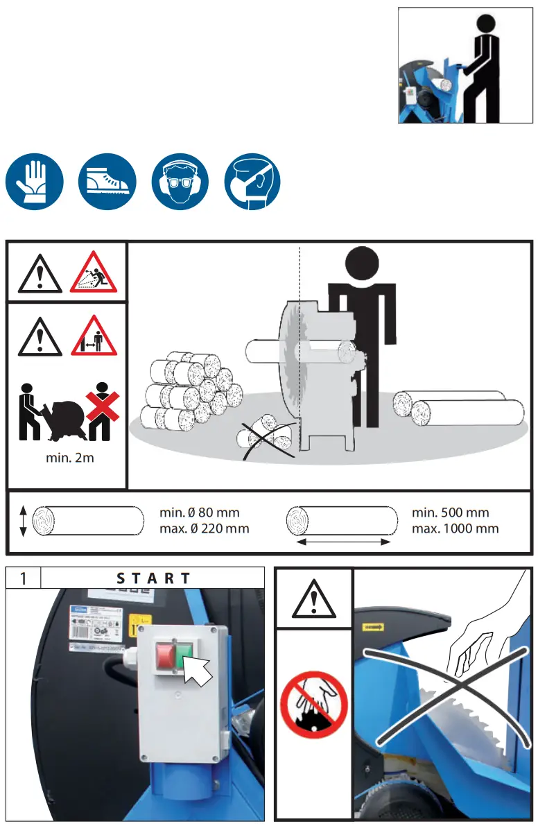 Gude GWS 600 EC 230 Volt Electric Log Saw - fig 5