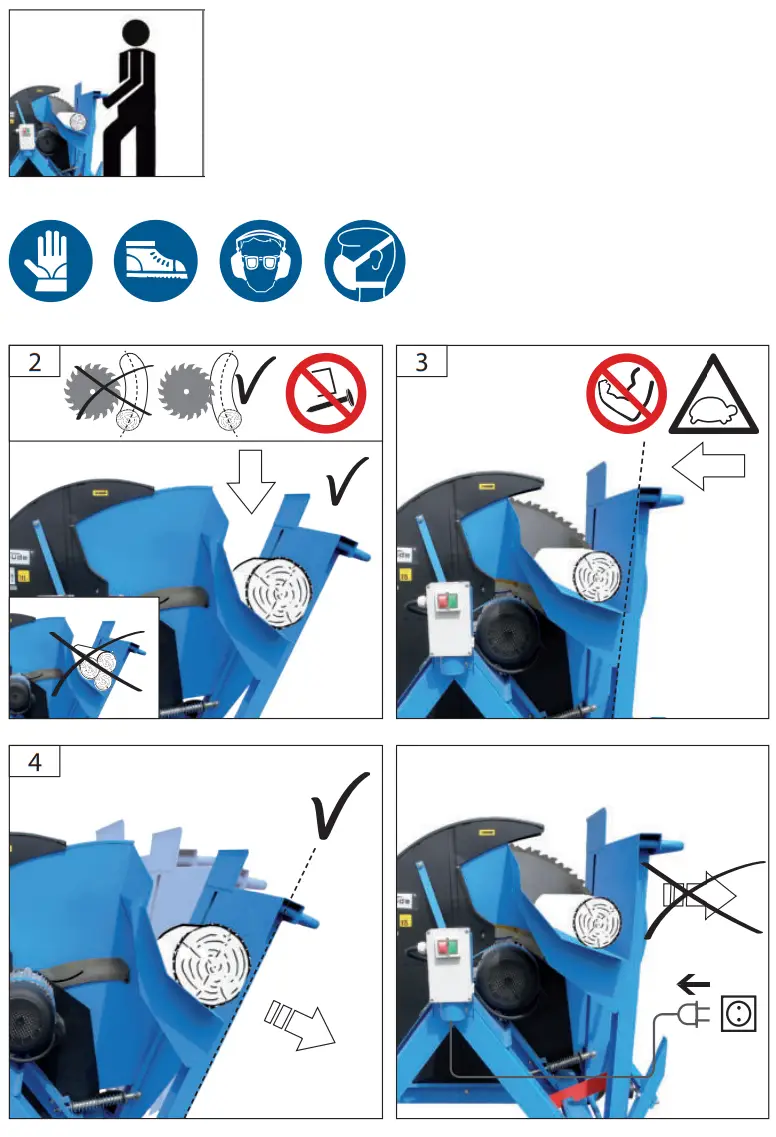 Gude GWS 600 EC 230 Volt Electric Log Saw - fig 6