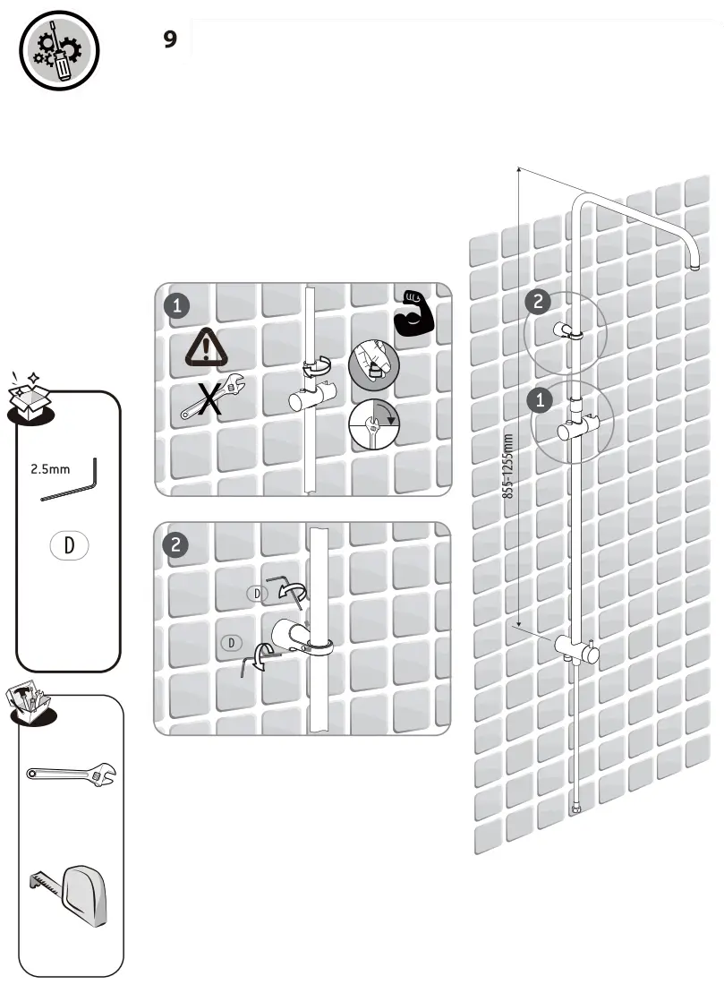 SENSEA Redondo WO Thermostatic Shower Column fig10