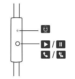 Intezze ZEUS Over-Ear Headphones - Cable control