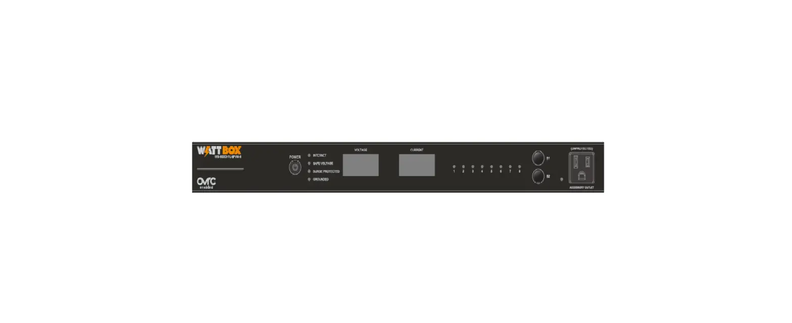 Wattbox Wb-800ch1u-ipvm-8 Power Conditioner User Guide