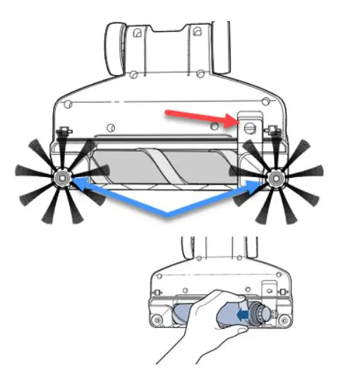 BISSELL Pet Hair Eraser Slim Cordless Vacuum Brush,Foot Area - Remove all debris from Brush and Brush End Cap