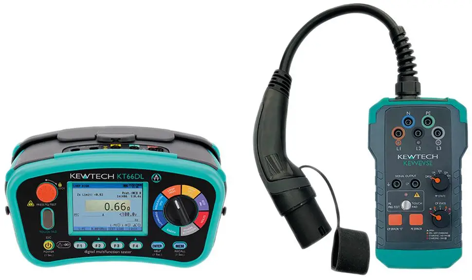 Mills-Kewtech-KT66EV-Multifunction-Installation-Tester-with-EVSE-Charger-Test-Adapter-product