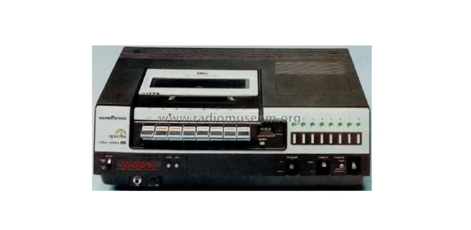 Nordmende Vcr R-player Video Cassette Recorder Instruction Manual Nordmende Vcr R-player Video Cassette Recorder Instruction Manual