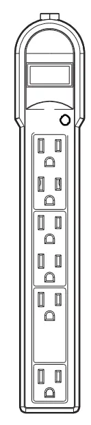 amazon basics 6 Outlet Surge Protector with 6 Foot Cord