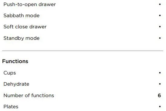 FISHER PAYKEL WB30SDEB1 Warming Drawer, 30 User Guide - SPECIFICATIONS