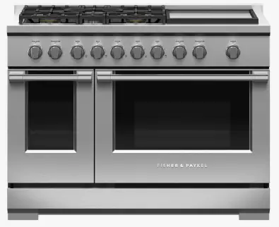 FISHER PAYKEL RGV3 485GD N 48 Inch Gas Range 5 Burners with Griddle