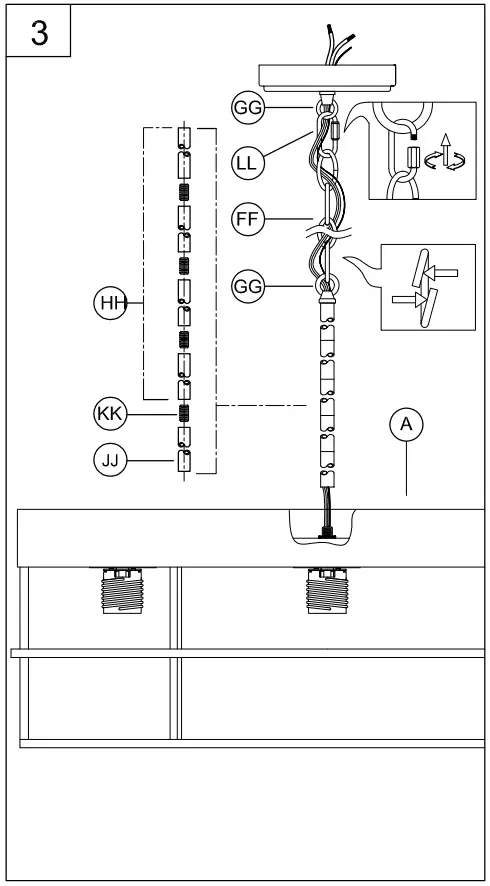 Progress P400311 Burgess 4 Light Matte Black Farmhouse Chandelier - Figure 6