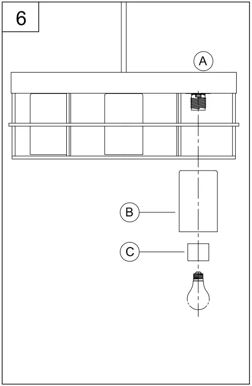 Progress P400311 Burgess 4 Light Matte Black Farmhouse Chandelier - Figure 9