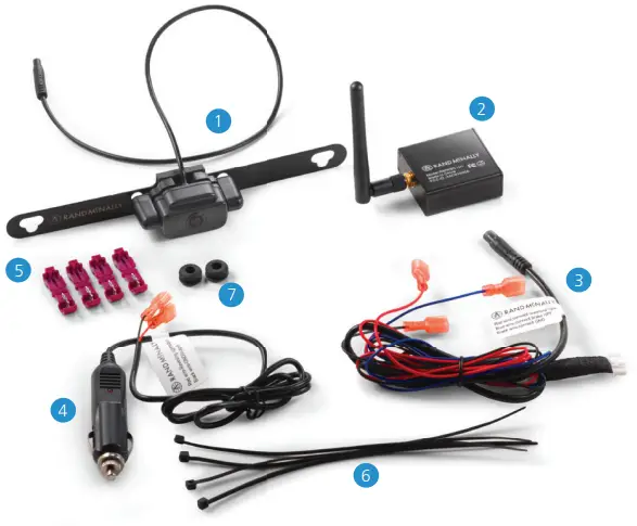 RAND McNALLY Wi-Fi Backup Camera - Box contents