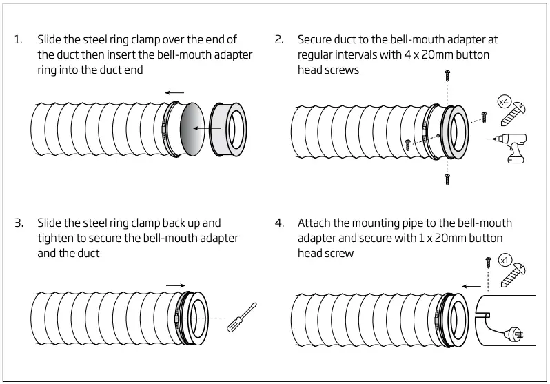Assembling SteelFlex Safety Duct