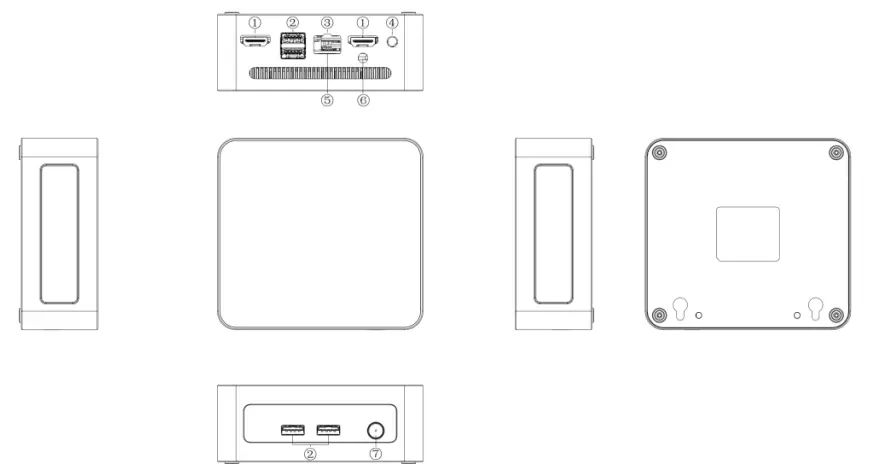 SIMODEWA SI-B520 Mini PC Box - Figure 1