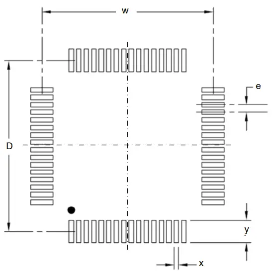 HOLTEK QFP Series Recommended Footprints - Footprints