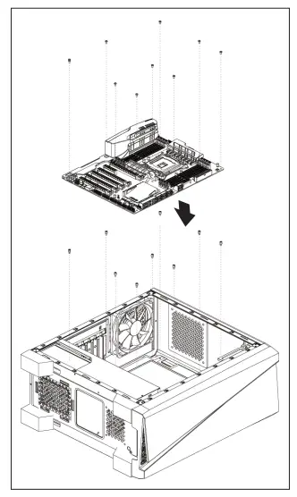AeroCool Cylon Tempered Glass RGB White - Motherboard