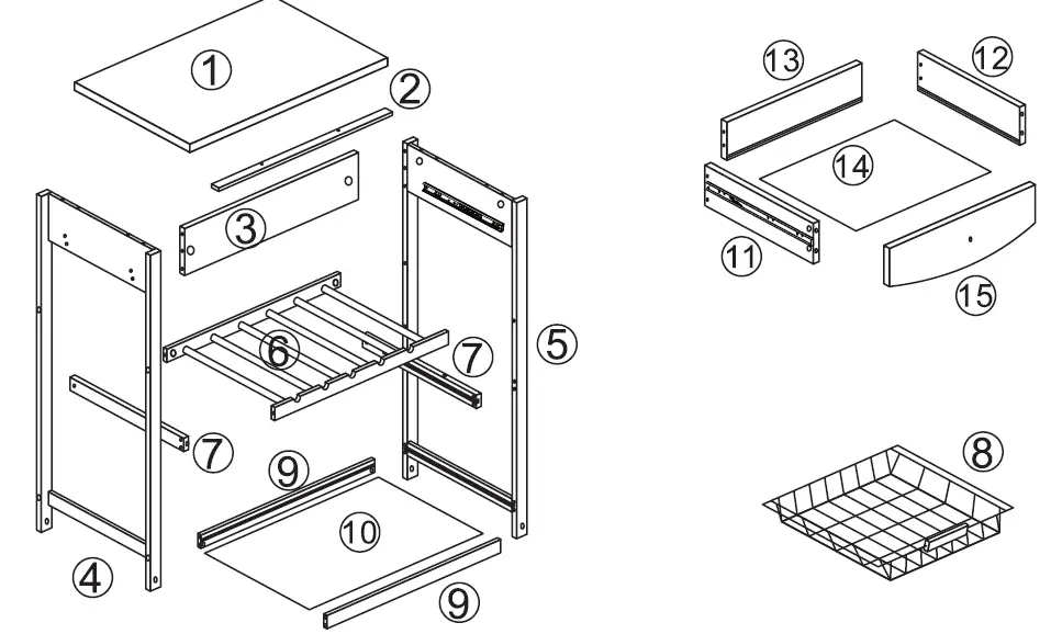 Kmart 43150809 MED Grey Bench Prep Trolley 3