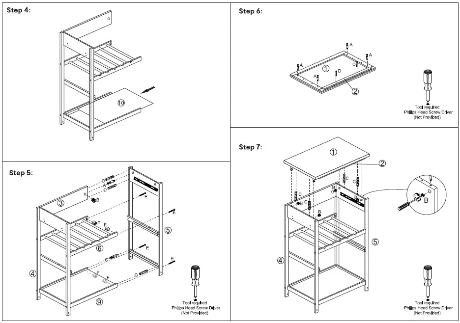 Kmart 43150809 MED Grey Bench Prep Trolley 5