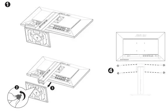 ASUS PB279 Series LCD Monitor - Detaching the arm