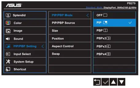 ASUS PB279 Series LCD Monitor - PIP,PBP Mode