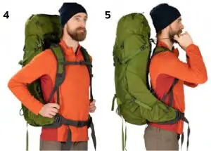 OSPREY AETHER Plus 100 Backpacking Pack-- TIGHTEN SHOULDER STRAP