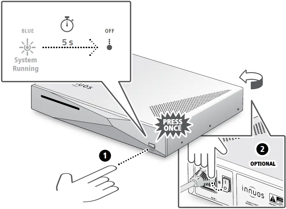 innuos ZENITH Mk3 Stereo Streaming Players Turn Off Your System