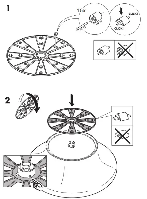 IKEA PS LOMSK Swivel Armchair- 1