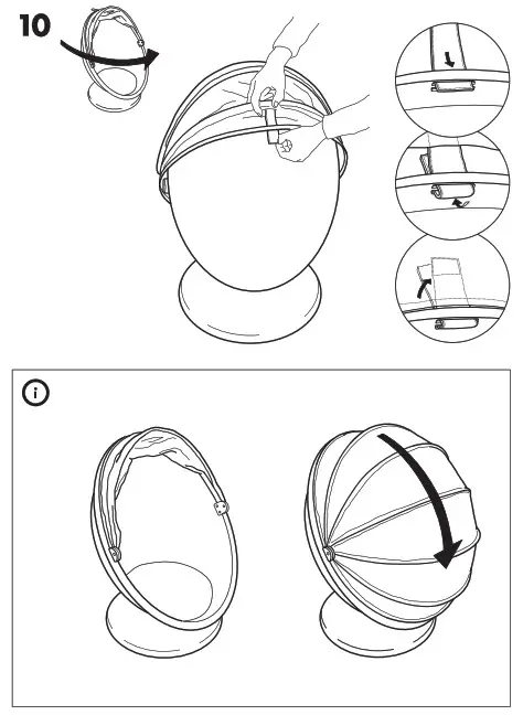 IKEA PS LOMSK Swivel Armchair- 10