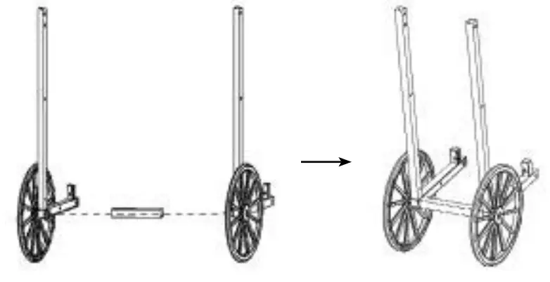 NOSTALGIA NKPCRT25RW Vintage 2.5 Oz. Popcorn Cart - Assembly 6