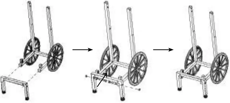 NOSTALGIA NKPCRT25RW Vintage 2.5 Oz. Popcorn Cart - Assembly 7
