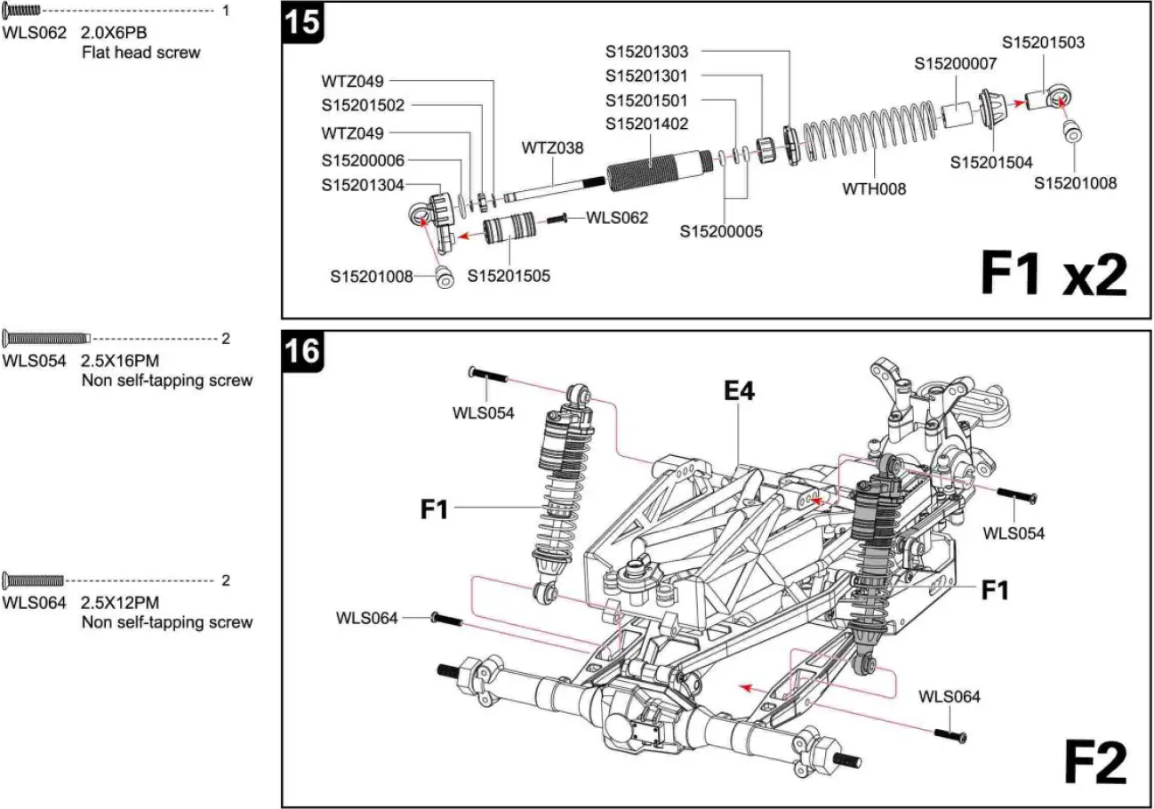 4WD Remote Control Car Assembly Diagram 11