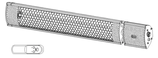 ecostrad AH24 Sunglo Infrared Heater with Remote - heater