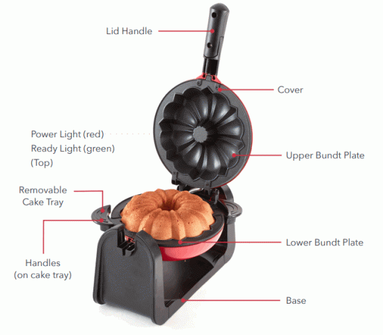 Alex K51473 Bundt Cake Maker - Features