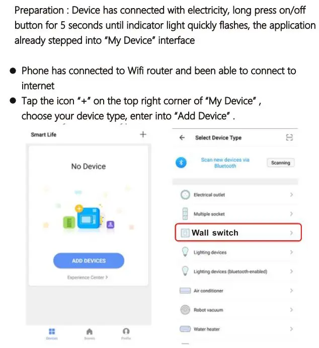 Shenzhen Eastkame Technology EK-WI4023 Wifi Touch Switch Instruction Manual - Easy Mode