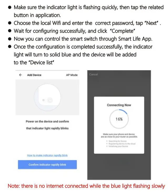 Shenzhen Eastkame Technology EK-WI4023 Wifi Touch Switch Instruction Manual - Easy Mode