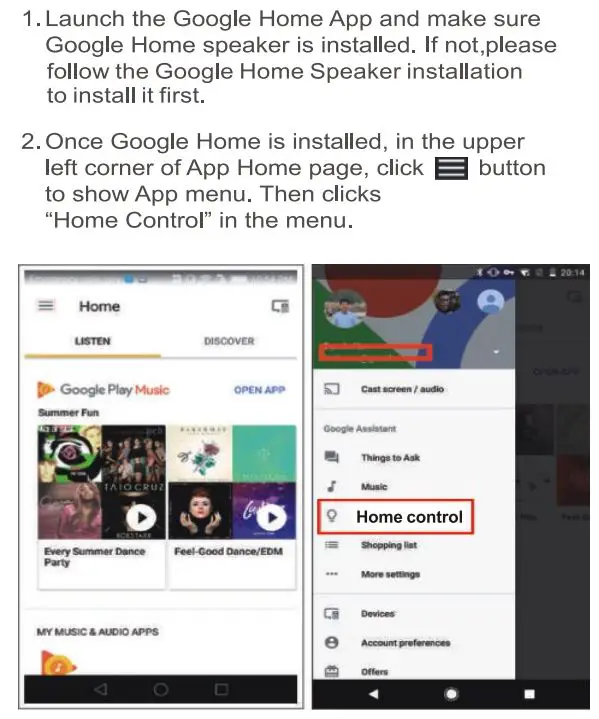 Shenzhen Eastkame Technology EK-WI4023 Wifi Touch Switch Instruction Manual - How to connect you smart switch to google home