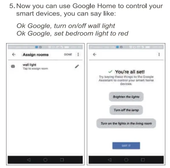 Shenzhen Eastkame Technology EK-WI4023 Wifi Touch Switch Instruction Manual - How to connect you smart switch to google home