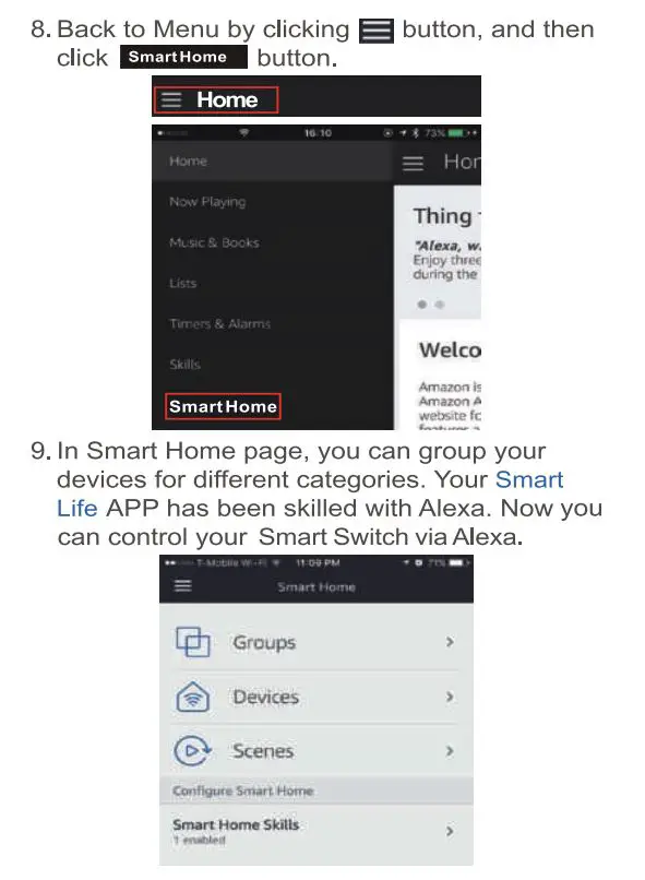 Shenzhen Eastkame Technology EK-WI4023 Wifi Touch Switch Instruction Manual - How to connect your smart switch to amazon Alexa