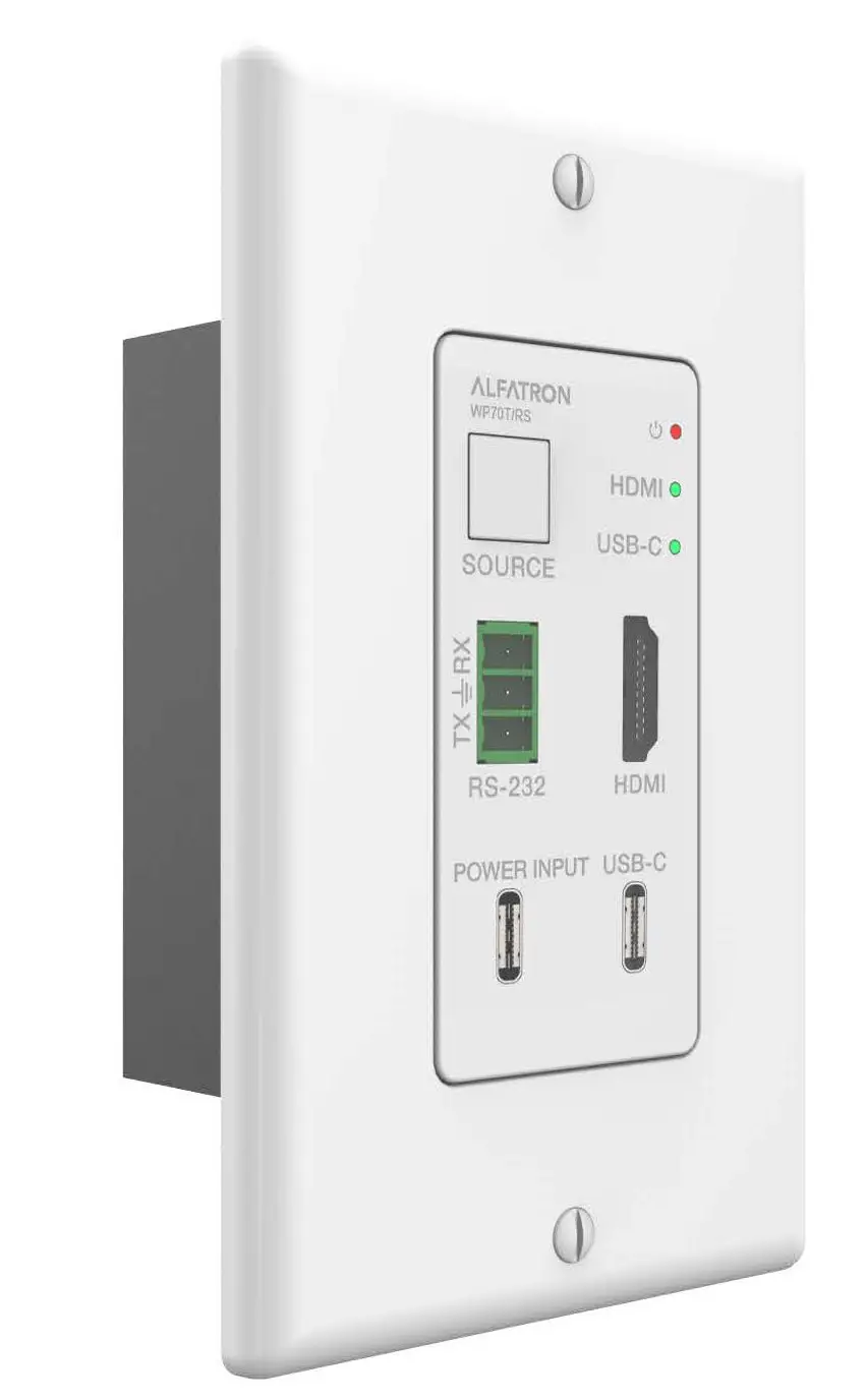 ALFATRON ALF-WP70T 2x1 Switcher and HDBaseT Transmitter image