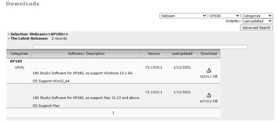AOPEN KP180 Conference Camera fig 1
