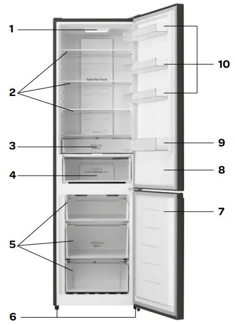 INVENTUM RR2600 Freestanding Fridge Freezer - appliance description
