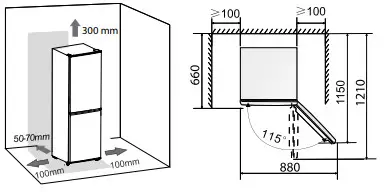 INVENTUM RR2600 Freestanding Fridge Freezer - space