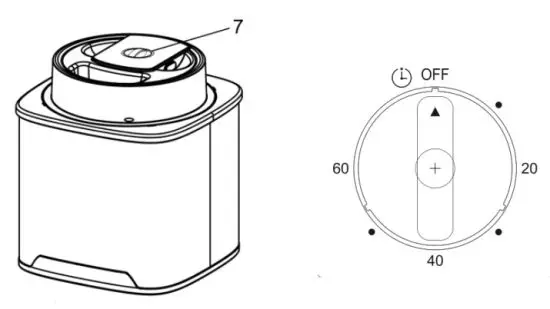 H Koenig srb80 Ice Cream Maker - Key 5
