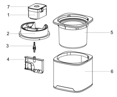 H Koenig srb80 Ice Cream Maker - Key