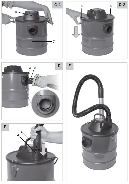 VONROC VC505AC ASH Vacuum Cleaner-FIG2