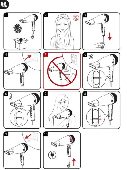 GRUNDIG HD 7081 Ionic Hair Dryer - figure 2