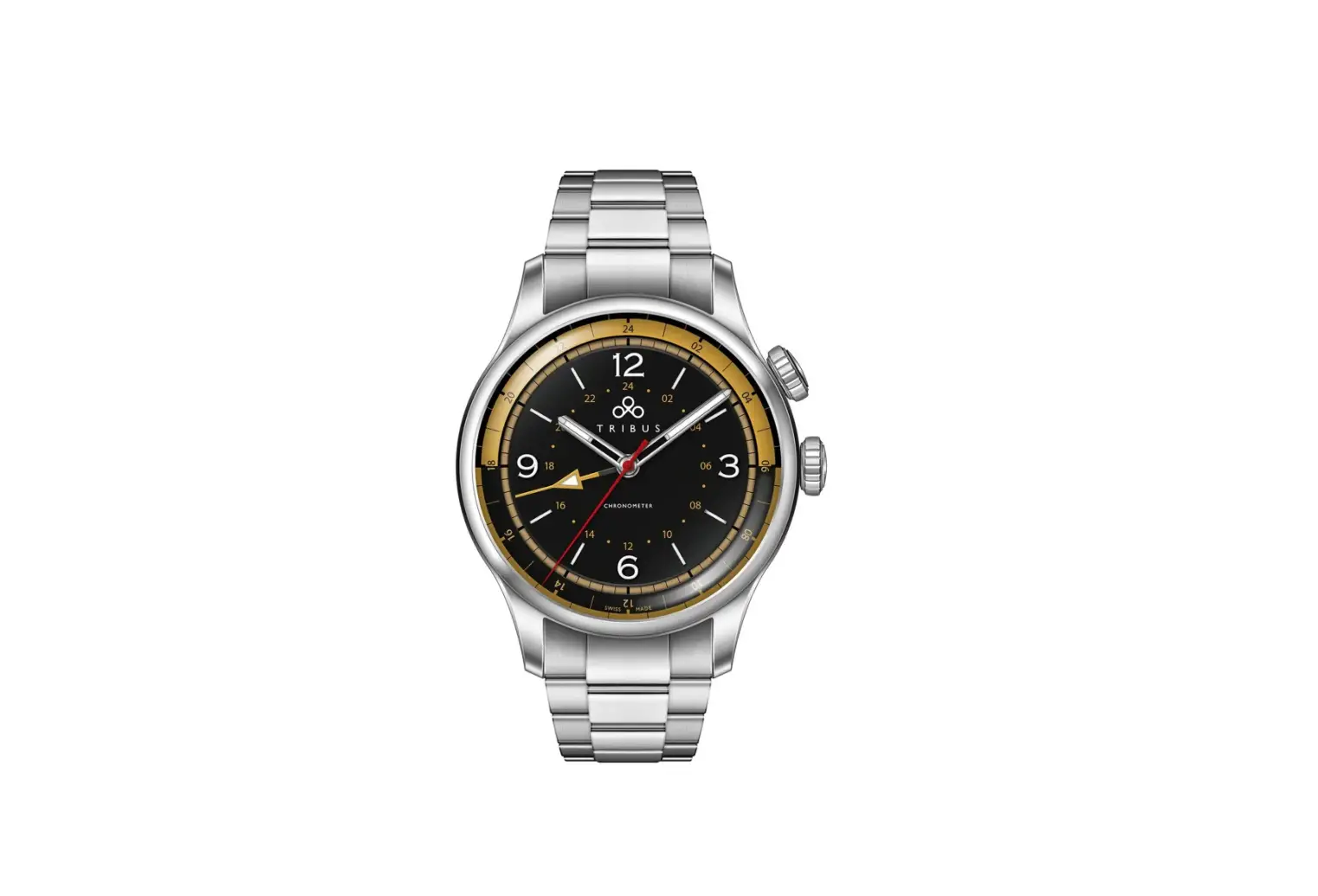 Tribus Tri-02 Gmt 3 Timezone Chronometer Watch User Manual