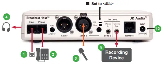 JK Audio Broadcast Host Analog Desktop Digital Hybrid-fig6