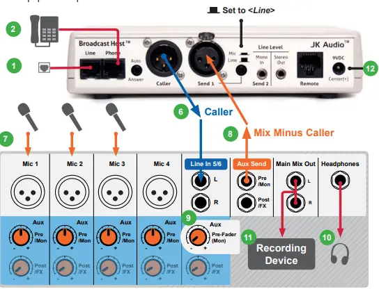 JK Audio Broadcast Host Analog Desktop Digital Hybrid-fig7